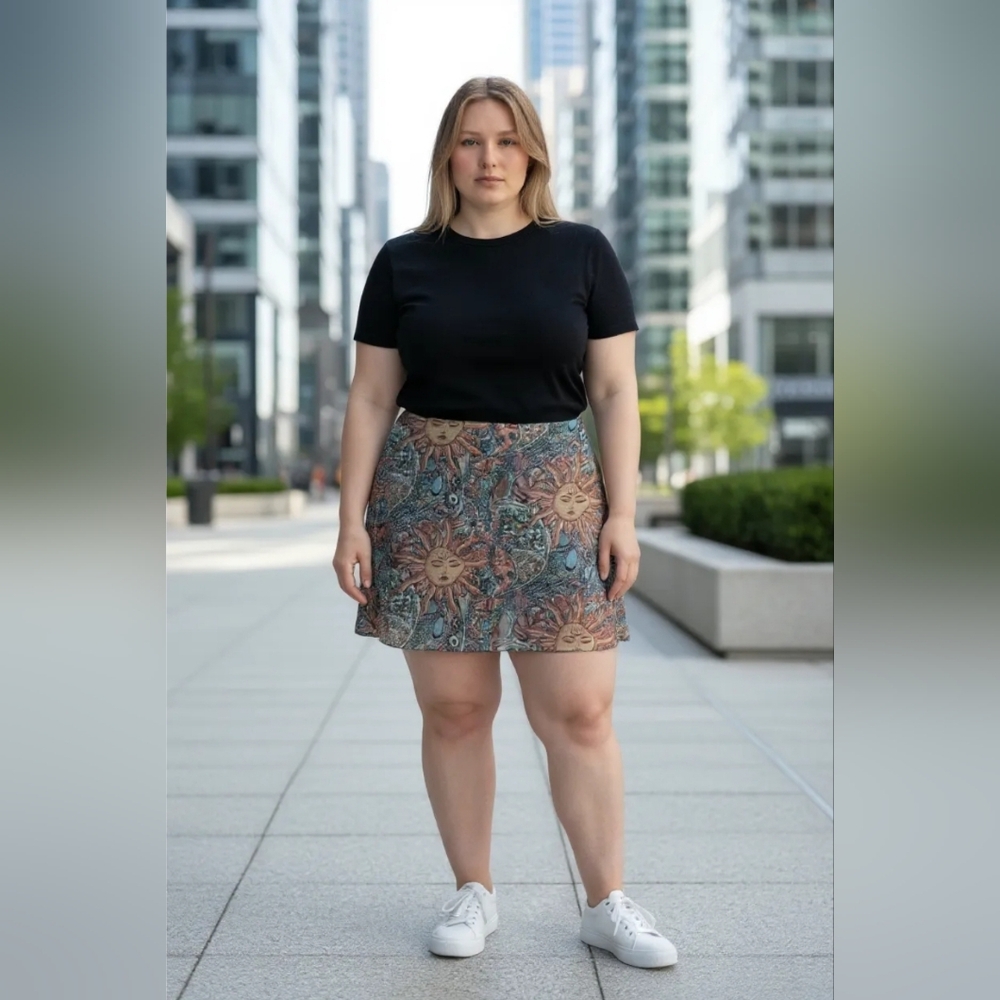 Sun Patterned Moon Skirt